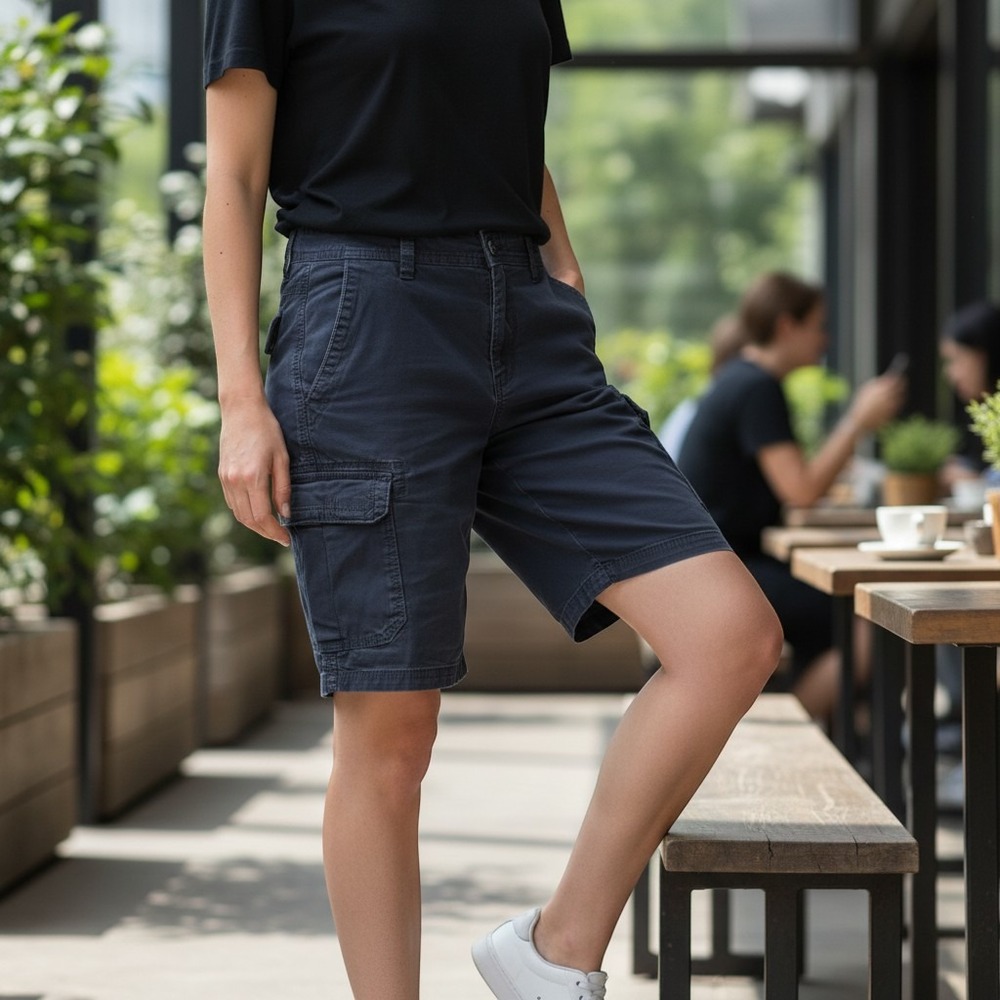 Unionbay Cargo Shorts Mens 34 Navy Blue Cotton Utility Gorpcore Hiking Summer